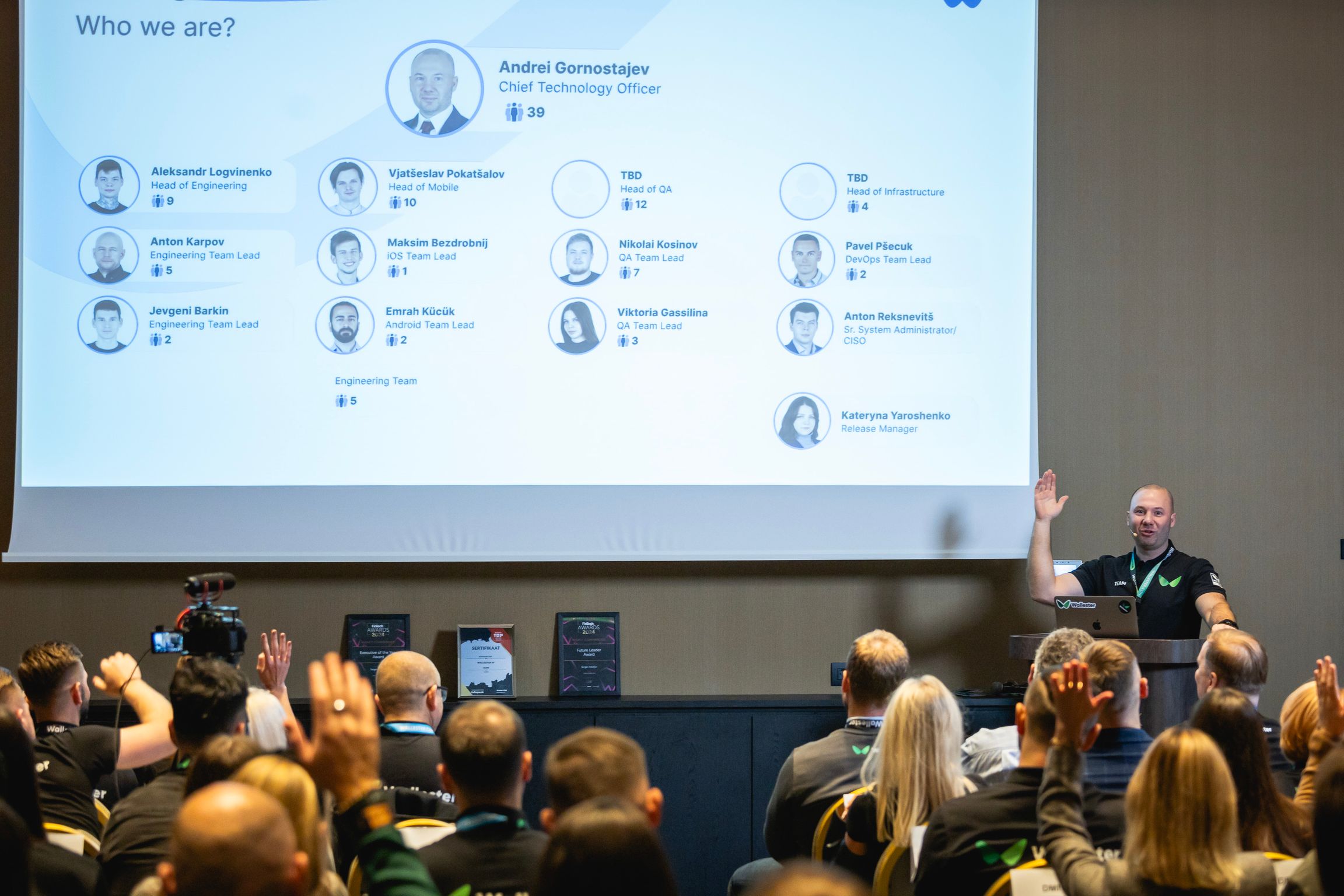 Andrei Gornostajev speaking at event
