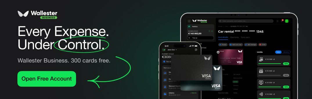 sign up for wallester business