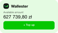 The Wallester app interface with the available amount