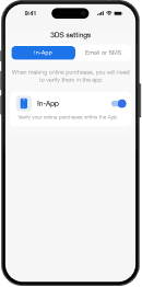 A smartphone with card limits settings UI