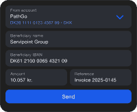 UI with transfer settings