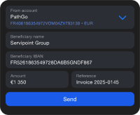 UI with transfer settings