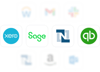 The logos of Xero, Sage, Oracle netsuit, QB companies