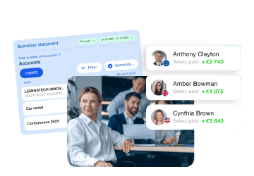 Wallester UI with summary statement about all accounts