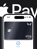 A phone with the Apple pay