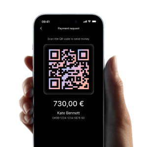 QR payment request on phone
