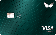 Dark-green physical Visa card