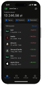 Smartphone with Wallester Business interface