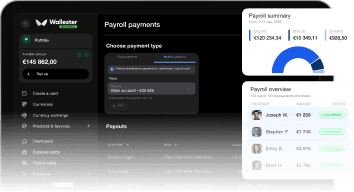 Wallester payroll card management interface