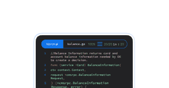 The snippet of the API in the IDE