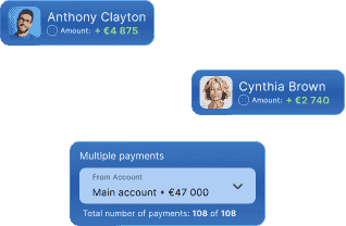 Interface for paying multiple people at once