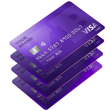 Debit, Credit, Prepaid, Business Visa cards with dedicated BIN