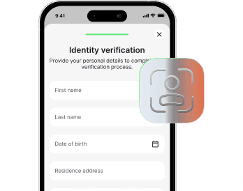 Phone with an identity verification form