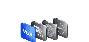 The logos of Visa, PCI DSS compliance, Estonian Financial Supervisory Authority, and PSD2