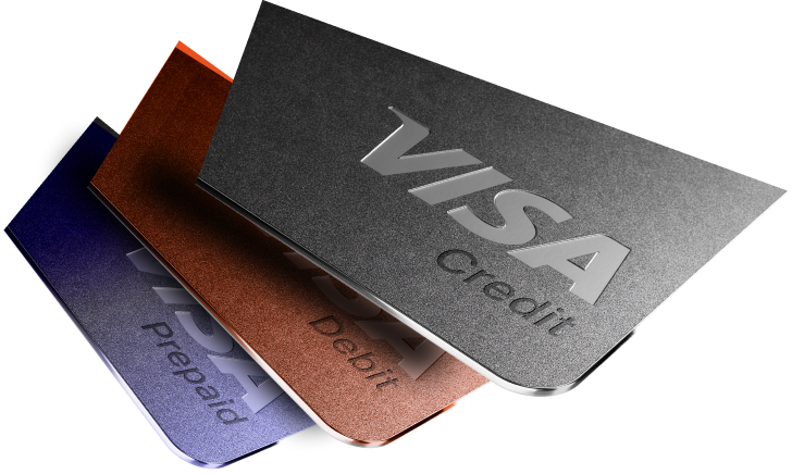 Debit, Credit, Prepaid Visa cards
