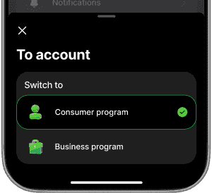 UI with demonstration of regulatory status options: Regulated, Non-regulated